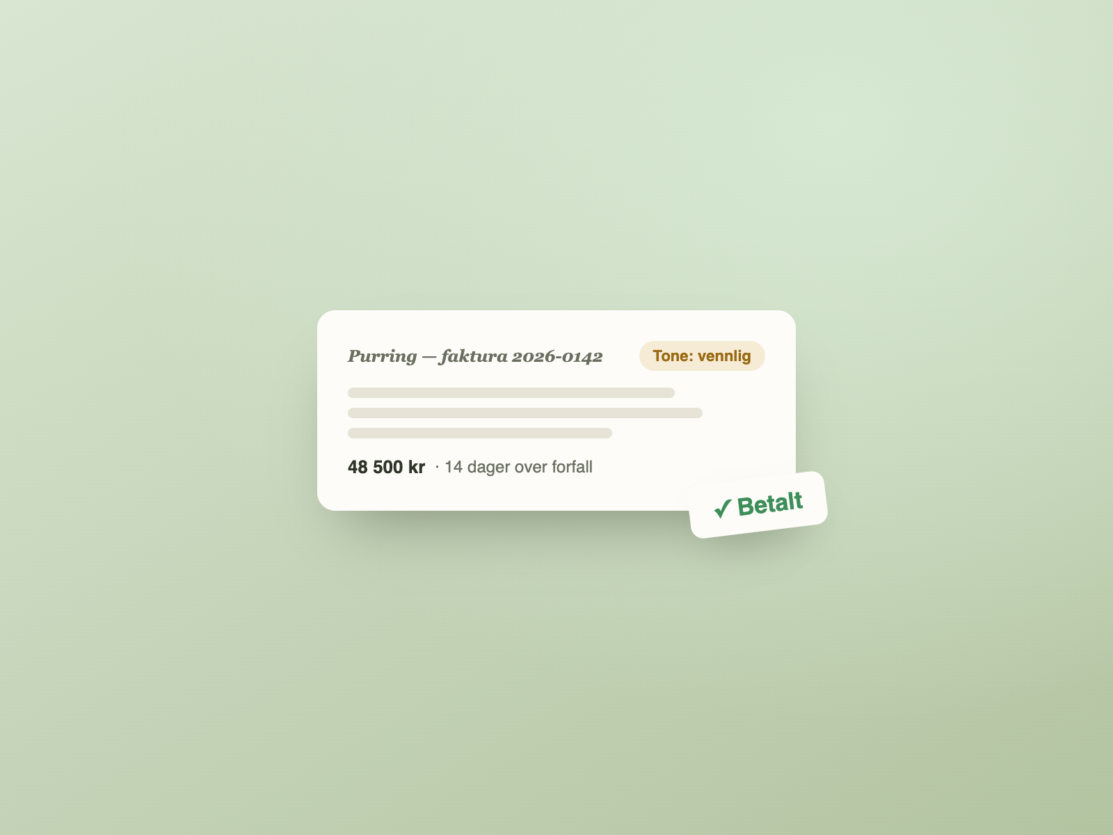 Nudge — produkt — innkrevingsinnboks