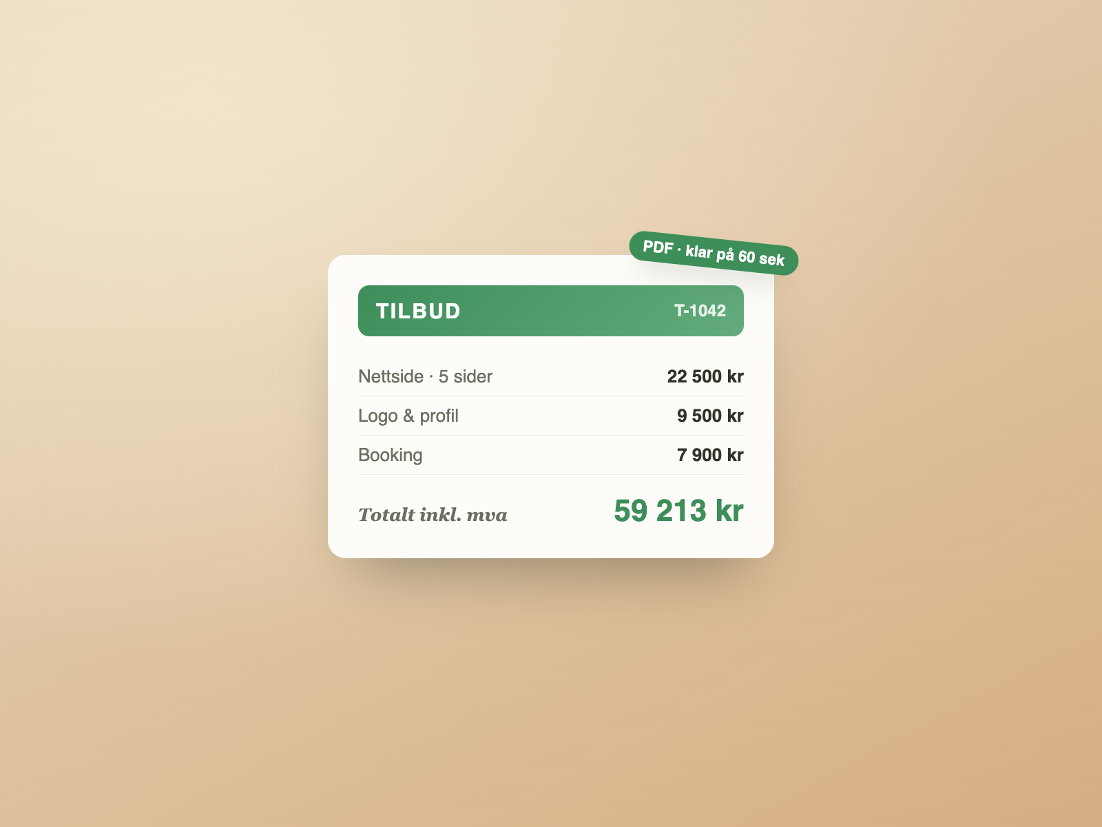 Quill — produkt — tilbudsbygger